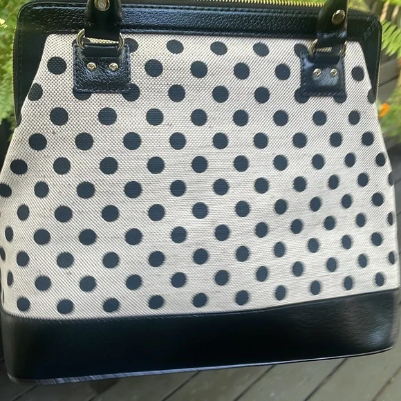 Kate Spade Black and Tan Polka Dot Tote - Picture 2 of 6